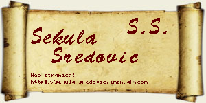 Sekula Sredović vizit kartica
